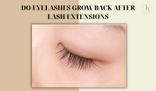 healthy natural eyelashes showing regrowth after lash extensions removal 