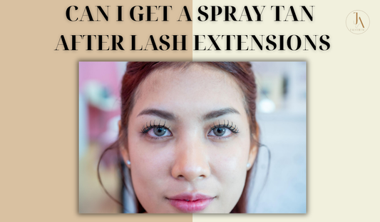lash extensions with spray tan glow showing balanced beauty result after proper timing