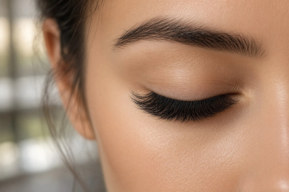 Flawless lightweight wispy eyelash extensions applied by the best lash tech near Ryde