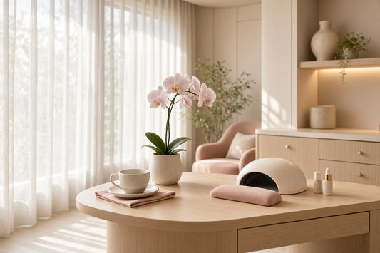 Elegant boutique nail salon interior near Hunters Hill offering bespoke private natural nail care treatments