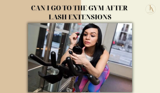 woman working out at gym with lash extensions showing lifestyle compatibility after 24 hours 