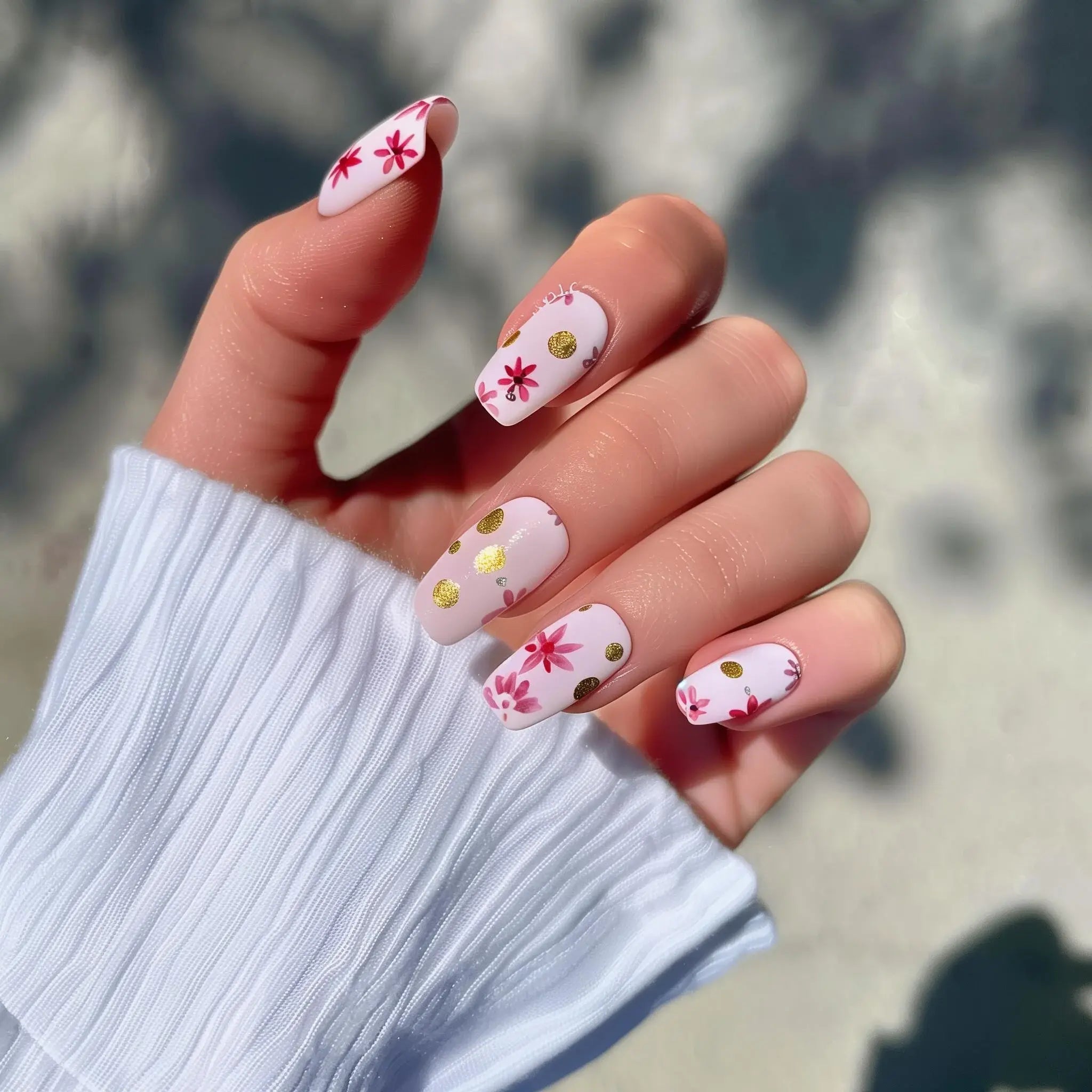 Natural-looking false nails created by J.Aesthetic in Sydney